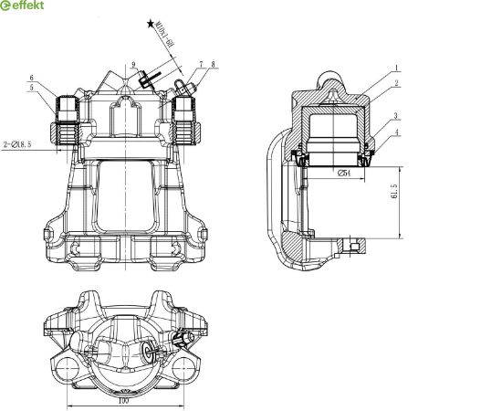 Brake Caliper BMW - 34 11 6 850 649
