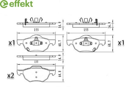 Brake Pad Set, disc brake Honda