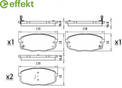 Brake Pad Set, disc brake KIA - 58101-1HA00