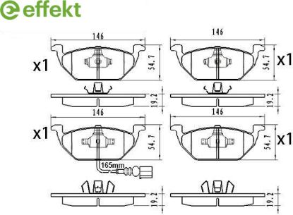 Brake Pad Set, disc brake VAG - 1K0 698 151F
