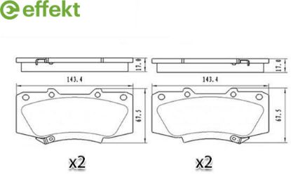 Brake Pad Set, disc brake Toyota