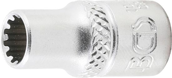 Socket Wrench Insert 1/4" Socket "Gear Lock", 6 mm