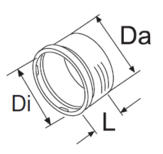 Pipe connector, auxilliary heater Do=55, Di=55, L=21