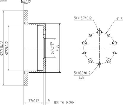 Brake Disc PSA - 16 078 804 80