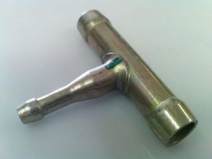 Fuel connector, pre-heater fuel pump kolmik metall,8x5x8,L=50,H=36