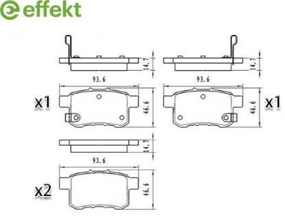 Brake Pad Set, disc brake HONDA - 43022-TL1-G02