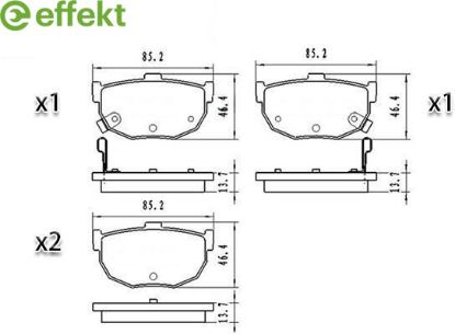 Brake Pad Set, disc brake Kia