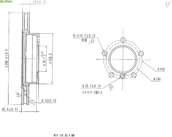 Brake Disc BMW - 34 11 6 864 060