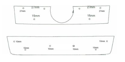 Trim/Protection Strip, radiator grille VW Amarok 2011-2016 (värvitud stangele)