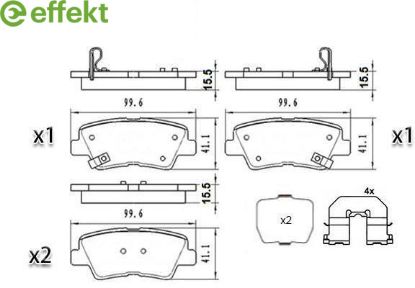 Brake Pad Set, disc brake KIA - 58302-A4B10