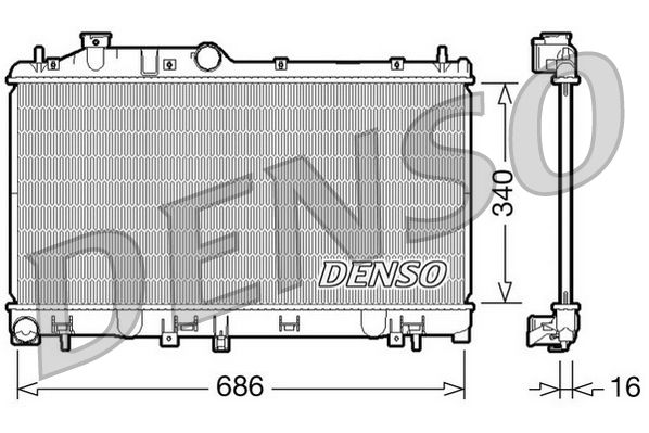 Radiator, engine cooling SUBARU Legacy IV 2.0 i * Man