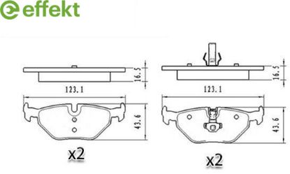 Brake Pad Set, disc brake BMW - 34 21 1 164 499