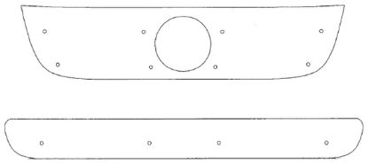 Trim/Protection Strip, radiator grille VW Transporter T5 Caravelle, värvitud stange 07-09