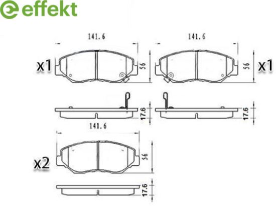 Brake Pad Set, disc brake HONDA - 45022-S9A-E60