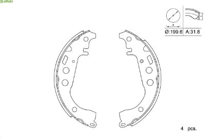 Brake Shoe Set Toyota