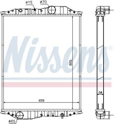 Radiator, engine cooling SETRA/KASSBOHRER