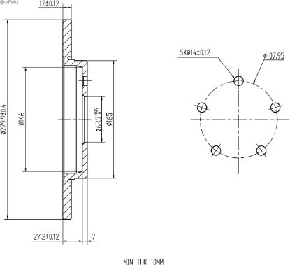 Brake Disc FORD - 1 464 914