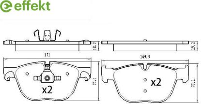 Brake Pad Set, disc brake BMW - 34 11 6 778 403