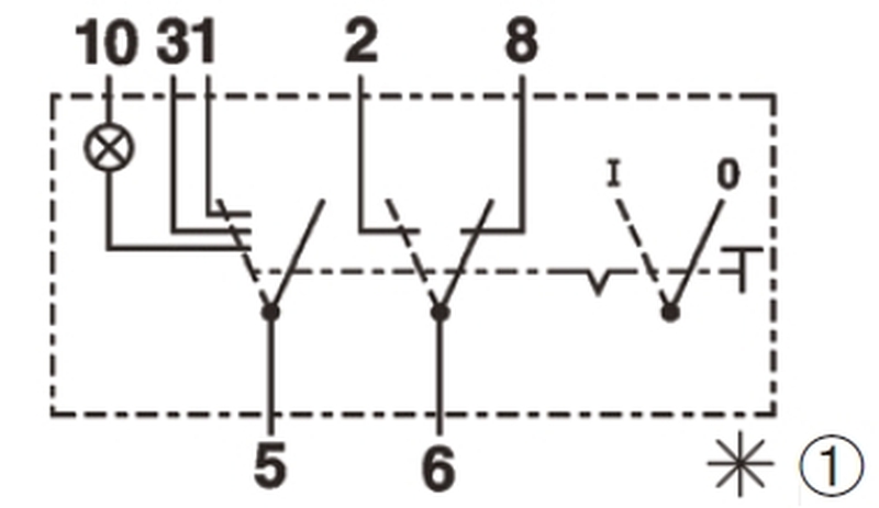 Switch 0-I-II 24V,8A