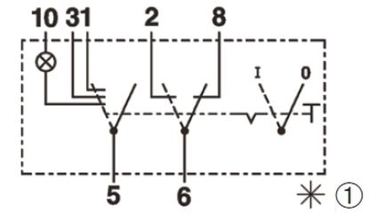 Switch 0-I-II 24V,8A