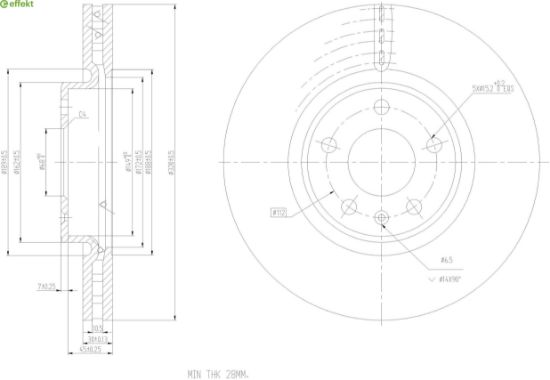 Brake Disc VAG - 8R0 615 301 G