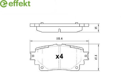 Brake Pad Set, disc brake Toyota