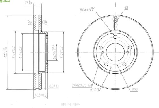 Brake Disc TOYOTA - 43512-12670