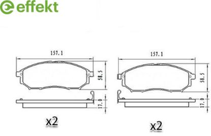 Brake Pad Set, disc brake Nissan