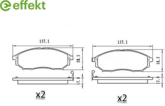 Brake Pad Set, disc brake Nissan