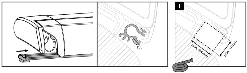 Mounting Set, roof rack Tent LED Mounting Rail TO 6300/6200