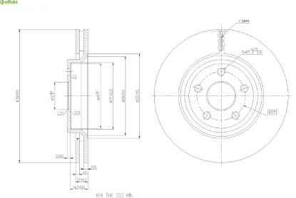 Brake Disc JEEP - 68035012AB