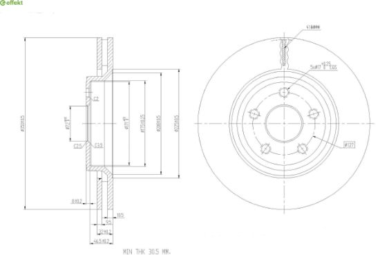 Brake Disc JEEP - 68035012AB