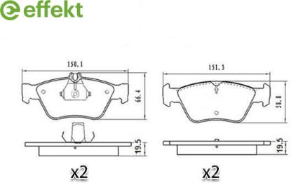 Brake Pad Set, disc brake MERCEDES
