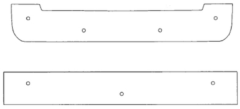 Trim/Protection Strip, radiator grille Fiat Fiorino 2008-2015