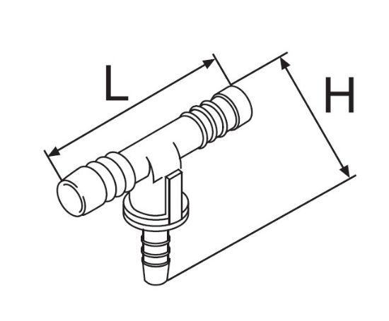 Fuel connector, pre-heater fuel pump plastik kolmik 12x5x12 L=50