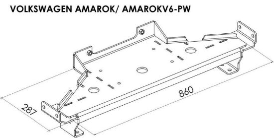 Wire Rope Winch paigaldusalus VW Amarok 16-22