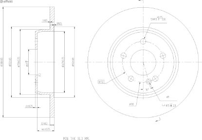 Brake Disc MERCEDES-BENZ - 000 423 05 12