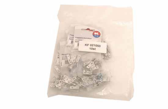 Terminal, electric universal parts plaat 6.3x0.8mm lukustuv 0.5-1.0mm2  ISA 10tk