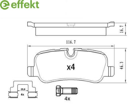 Brake Pad Set, disc brake LANDROVER