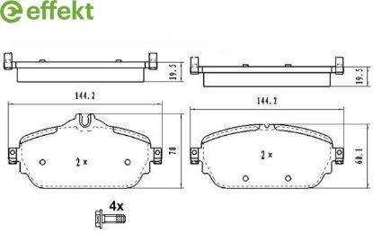 Brake Pad Set, disc brake MERCEDES