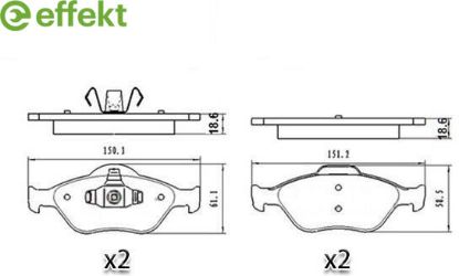 Brake Pad Set, disc brake FORD