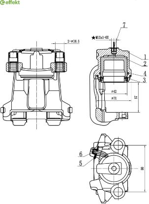 Brake Caliper BMW - 34 21 6 850 858