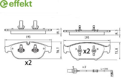 Brake Pad Set, disc brake AUDI