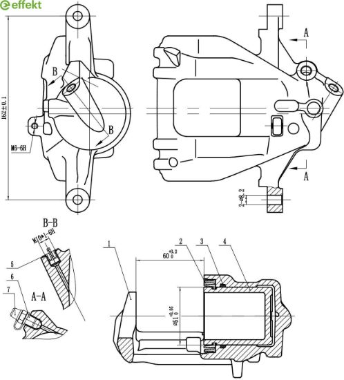 Brake Caliper MERCEDES-BENZ - 003 420 72 83