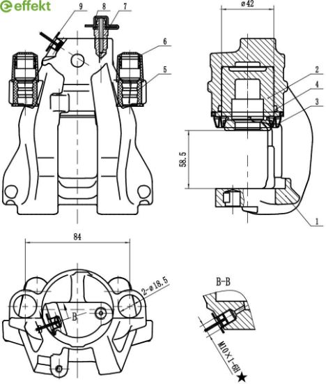 Brake Caliper MERCEDES-BENZ - 002 420 27 83
