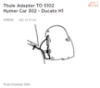 Mounting Set, roof rack TO 5102 Hymer Car 302 - Ducato H1