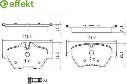 Brake Pad Set, disc brake Mini
