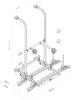 Bicycle Holder, rear rack Elite G2 Standard, 2 rattale