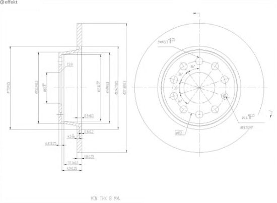Brake Disc VAG - 1K0 615 601 AA
