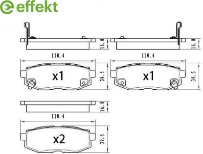 Brake Pad Set, disc brake Subaru